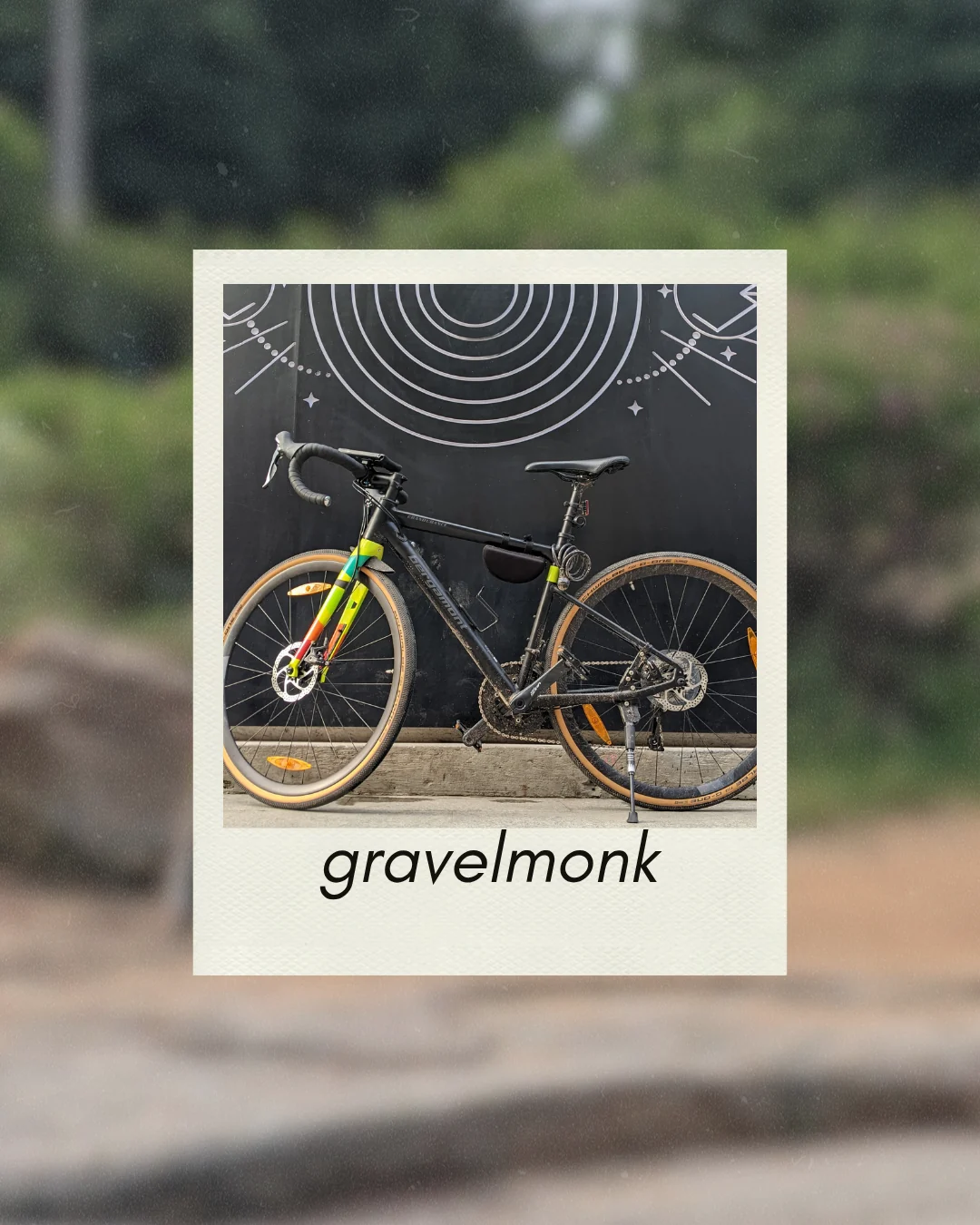 Photo collage of Gravelmonk, my 2019 Bergamont Grandurance 5